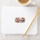 Princess Floral Name Labels – Personalized Sticker (Insitu)
