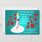 Princess & Flowers Bridal Shower Invitation 3 Kaart (Achterkant)