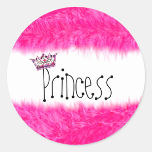 Princess, Fluff, Tiara Ronde Sticker