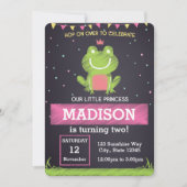 Princess Frog Birthday Uitnodiging (Voorkant)