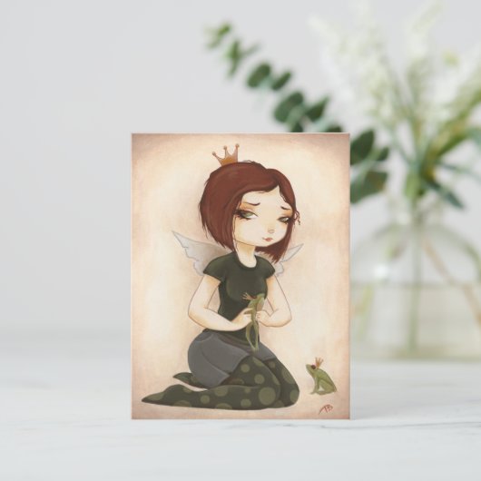 PRINCESS FROG fairy tale kiss Briefkaart (Staand voorkant)
