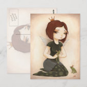 PRINCESS FROG fairy tale kiss Briefkaart (Voorkant / Achterkant)