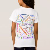Princess Frog Fairy Tale Word Cloud Name Collage T-shirt (Achterkant)