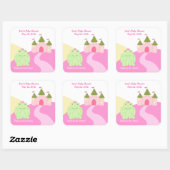 Princess Frog Fairytale SQUARE Favor Sticker (Vel)