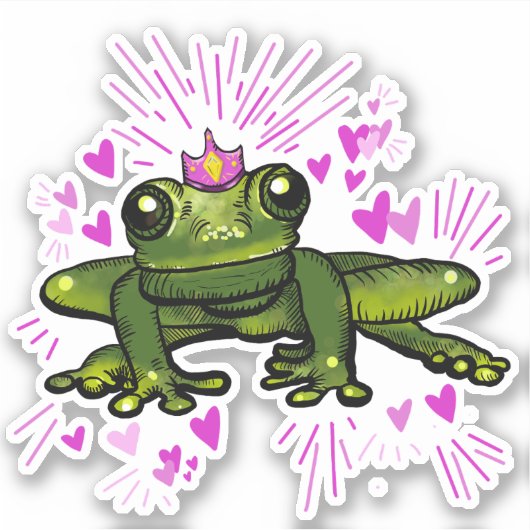 Princess Frog Sticker (Voorkant)