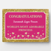 Princess! Fun Personalized girl tabletop plaque Fotoplaat (voorkant)
