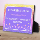 Princess! Fun Personalized girl tabletop plaque Fotoplaat