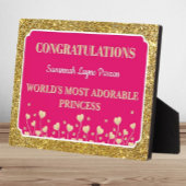 Princess! Fun Personalized girl tabletop plaque Fotoplaat