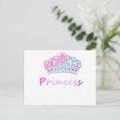 Princess (gekleurd) briefkaart (Staand voorkant)