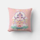 Princess gepersonaliseerd roze Kussen (Voorkant)