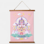  Princess gepersonaliseerd roze wandtapijt Hangend Wandkleed (Voorkant)