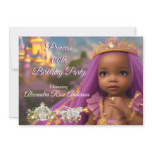 Princess Girl Birthday Party tiara paars etnische 
