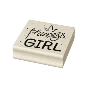 Princess Girl Rubber Stamp Rubberstempel