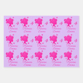 Princess Girl's Name Age Pink White Paars Inpakpapier Vel (Voorkant 3)