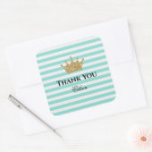 Princess Glam Bridal Baby Brunch Shower Tea Party Vierkante Sticker (Envelop)