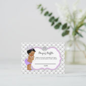 Princess Glitter Diamonds Diaper Raffle Ticket Informatiekaartje (Staand voorkant)