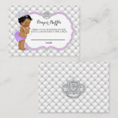 Princess Glitter Diamonds Diaper Raffle Ticket Informatiekaartje (Voorkant / Achterkant)