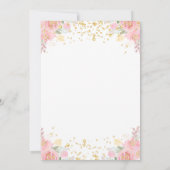 Princess glitter Gold castle verjaardaguitnodiging Kaart (Achterkant)