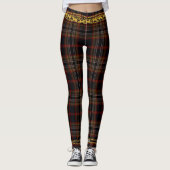 Princess Gold chain Black Pset Tartan Leggings (Voorkant)