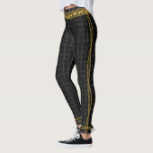 Princess Gold chain Black White Grid Pset Tartan Leggings (Links)