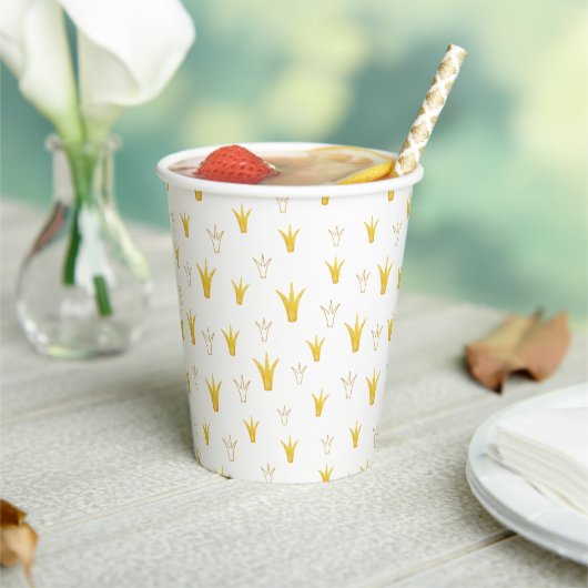 Princess Gold Crown Papieren Bekers (Insitu)