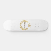 Princess Gold Crown Persoonlijk Skateboard (Horizontaal)
