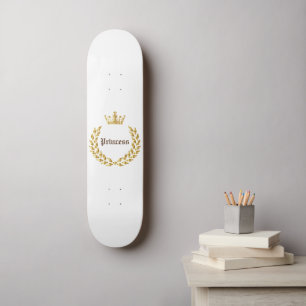 Princess Gold Crown Persoonlijk Skateboard