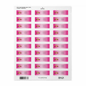 Princess Gold Crown Roze Party Adresetiketten Etiket (Full Sheet)