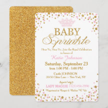 Princess Gold Glitter Sprinkle Baby shower