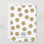 Princess Gold Glitter Tutu Baby shower Uitnodiging (Achterkant)