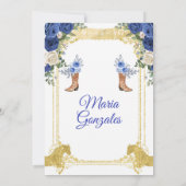 Princess Gold Navy Boots Charra 15th Anos 2 Kaart (Achterkant)