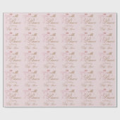 Princess Gold Pink Girl Baby Shower Cadeaupapier (Vlak)