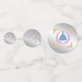 Princess Gown Gold Glitter & Custom Photo Confetti (Achterkanten)