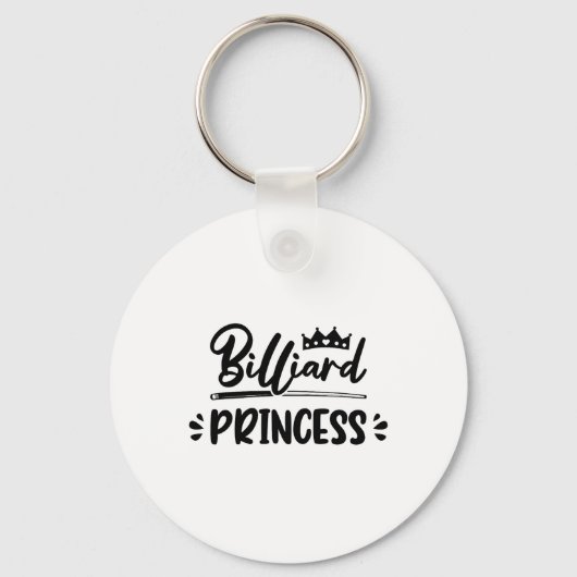 Princess Graphic Pool Billard Snooker Billard Cue Sleutelhanger (Voorkant)