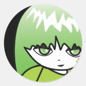 Princess Green Classic Round Sticker (Voorkant)
