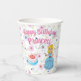 Princess Happy Birthday Paper Cup Papieren Bekers