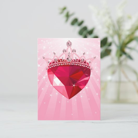 Princess hart briefkaart (Staand voorkant)