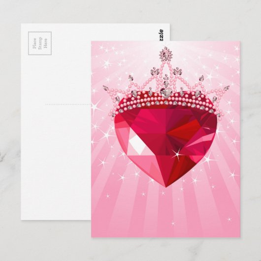 Princess hart briefkaart (Voorkant / Achterkant)