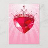 Princess hart briefkaart (Voorkant)
