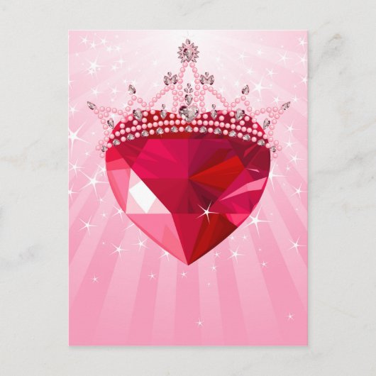 Princess hart briefkaart (Voorkant)