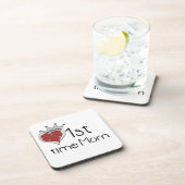 Princess Heart 1e keer mam Gifts Drankjes Onderzetter (Rechterzijde)
