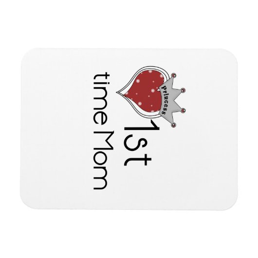 Princess Heart 1e keer mam Gifts Magneet (Horizontaal)