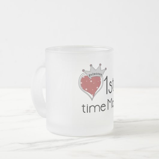 Princess Heart, eerste keer, mama-overhemden en ca Matglas Koffiemok (Voorkant links)