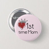 Princess Heart, eerste keer, mama-overhemden en ca Ronde Button 5,7 Cm (Voorkant /achterkant)