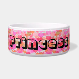 Princess Hearts Voedselkom voor huisdier Voerbakje