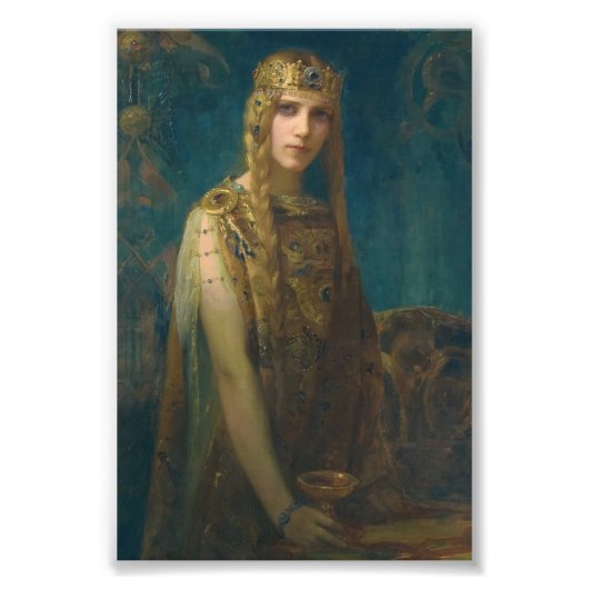 Princess Helen Wearing a Crown Foto Afdruk (Voorkant)