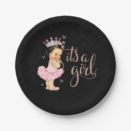 Princess Het is een meisje Baby shower bord