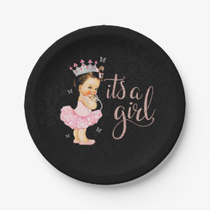 Princess Het is een meisje Baby shower bord