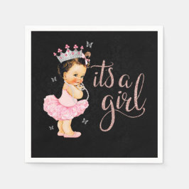 Princess Het is een meisje Baby shower Napkin Servetten