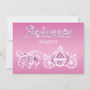 Princess Horses & Carriage Birthday Party Kaart